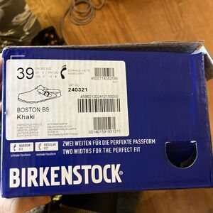 NWT Birkenstock Boston Clogs size 8.5/39 EU color Khaki